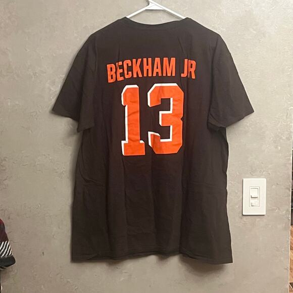 Cleveland Browns #13 Football Jersey T-Shirt XL Men's Brown Orange NFL Apparel - Picture 3 of 4